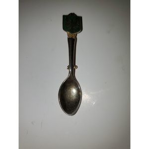 Mini Spoon Pin Brooch Vintage Eagle Emblem Crest Unmarked Collectible